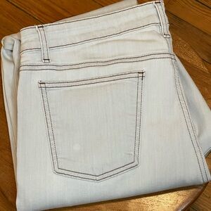 Eileen Fisher Pale Gray Straight Leg Jeans Size 14 Mid Rise 34x29